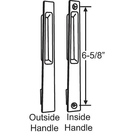 Strybuc Patio Door Handle White 13-311W